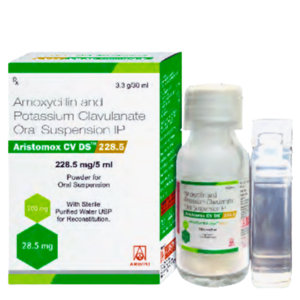 Aristomox CV DS™ 228.5 Oral Suspension (Amoxycillin 200 mg + Potassium Clavulanate 28.5 mg per 5 ml)
