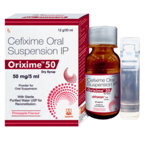 Orixime 50 Dry Syrup (Cefixime Oral Suspension IP – 50 mg/5 ml)